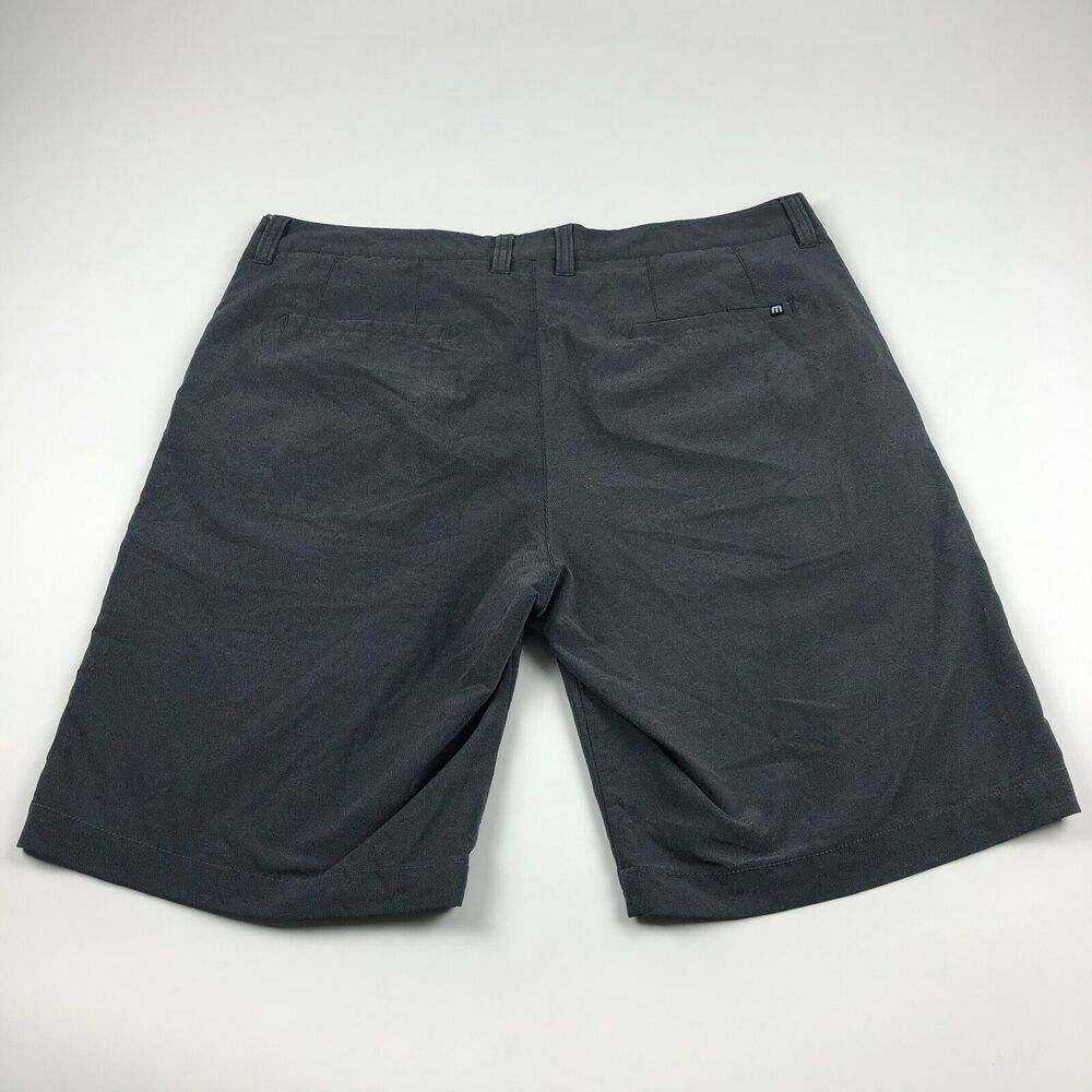 Travis Mathew 38 Gray Mens (Actual 38W) Casual Flat Front Walking Shorts